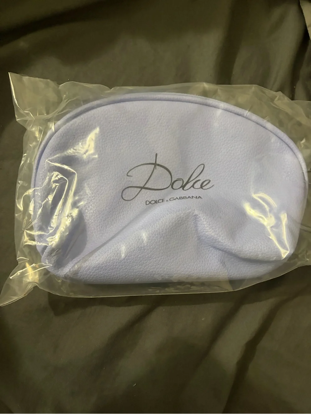 Dolce & Gabbana Lavender Pebbled Cosmetic Pouch